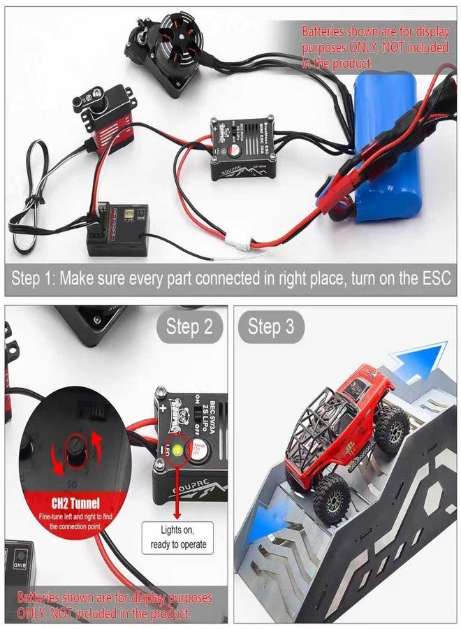 محرك GOUPRC 2204 2400KV بدون فرش خارجي الدوران مع ناقل حركة ووحدة تحكم إلكترونية بدون فرش 30 أمبير لسيارات SCX24 RC Crawler و Axial 1/24 RC. - Image 4